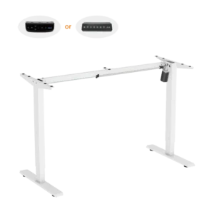 64dcaac9327ffa000202e2ed (1) Brateck Compact Electric Single Motor Sit Stand Desk Frame Height Adjustable White - Brateck-S08-22R White