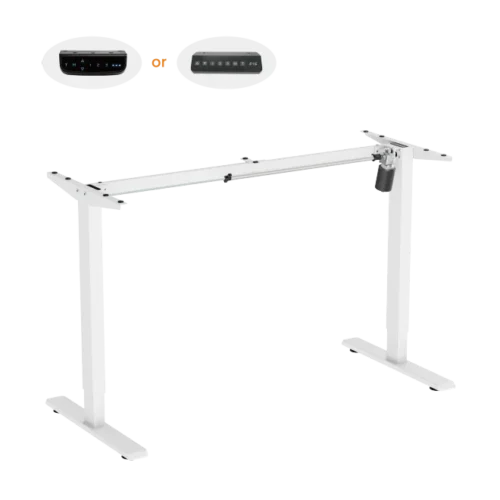 Brateck Compact Electric Single Motor Sit Stand Desk Frame Height Adjustable White - Brateck-S08-22R White