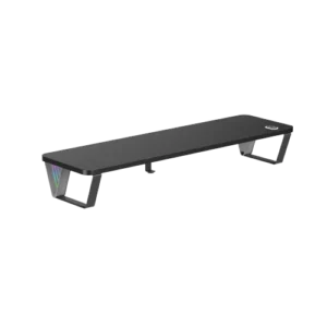 BRATECK Gaming Monitor Riser with Infinity Mirror Lighting Big - 800x230mm, 20kg Capacity, Black - Brateck-STB32-01L Black