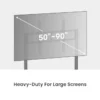 695f080b4625344e9896a7cd Brateck SlimLift Heavy Duty TV Cart for 55 to 90 Inch Displays up to 90kg VESA 900x600 - Brateck-TTF19-69FW