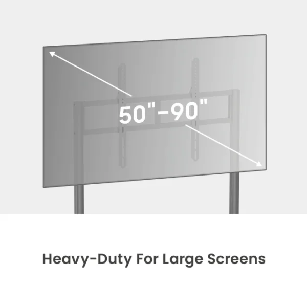 695f080b4625344e9896a7cd Brateck SlimLift Heavy Duty TV Cart for 55 to 90 Inch Displays up to 90kg VESA 900x600 - Brateck-TTF19-69FW