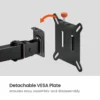 BRATECK Signature Single-Monitor Steel Articulating Monitor Arm with Quick Release VESA and Dual Mount - BT-AMA-B1