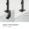 BRATECK Signature Single-Monitor Steel Articulating Monitor Arm with Quick Release VESA and Dual Mount - BT-AMA-B1