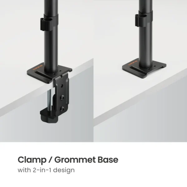 BRATECK Signature Single-Monitor Steel Articulating Monitor Arm with Quick Release VESA and Dual Mount - BT-AMA-B1