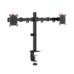 BRATECK Signature Dual-Monitor Steel Articulating Monitor Arm with Fine-Tuning Height Adjustment and Dual Mount - BT-AMA-B2