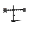 6941269bf36ce425d092edbd BRATECK Signature Dual-Monitor Steel Articulating Monitor Stand with Freestanding Base and Quick Release VESA - BT-AMA-B2FS