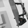 69f087745501f8e90ce53972 BRATECK Signature Dual-Monitor Steel Articulating Monitor Stand with Freestanding Base and Quick Release VESA - BT-AMA-B2FS