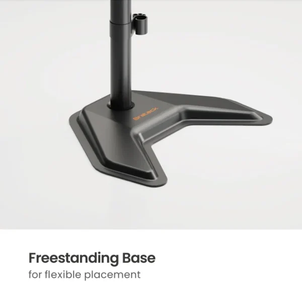 69f0876c5501f8e90ce510d5 BRATECK Signature Dual-Monitor Steel Articulating Monitor Stand with Freestanding Base and Quick Release VESA - BT-AMA-B2FS