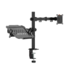 6941268cf36ce425d092de91 BRATECK Signature Steel Articulating Monitor Mount with Laptop Tray and Quick Release VESA - BT-AMA-B2LH