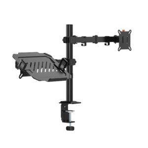 6941268cf36ce425d092de91 BRATECK Signature Steel Articulating Monitor Mount with Laptop Tray and Quick Release VESA - BT-AMA-B2LH