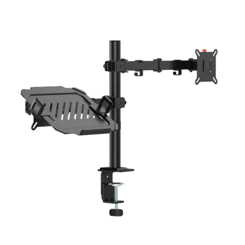BRATECK Signature Steel Articulating Monitor Mount with Laptop Tray and Quick Release VESA - BT-AMA-B2LH