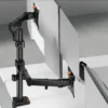 69f086f65501f8e90ce22272 BRATECK Signature Steel Articulating Monitor Mount with Laptop Tray and Quick Release VESA - BT-AMA-B2LH