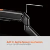 BRATECK Signature Mechanical Spring Single-Monitor Arm for 17-32 Inch Curved Displays with Quick Release VESA - BT-MMA-B1