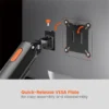 BRATECK Signature Mechanical Spring Single-Monitor Arm for 17-32 Inch Curved Displays with Quick Release VESA - BT-MMA-B1