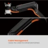 BRATECK Signature Mechanical Spring Single-Monitor Arm for 17-32 Inch Curved Displays with Quick Release VESA - BT-MMA-B1