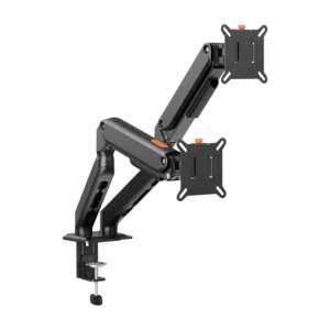 BRATECK Signature Mechanical Spring Dual-Monitor Arm for 17-32 Inch Curved Displays with Quick Release VESA - BT-MMA-B2