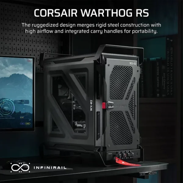 Layer295 CORSAIR - WARTHOG RS Airflow Mid-Tower PC Case - Tempered Glass - Black - CC-9011351-WW
