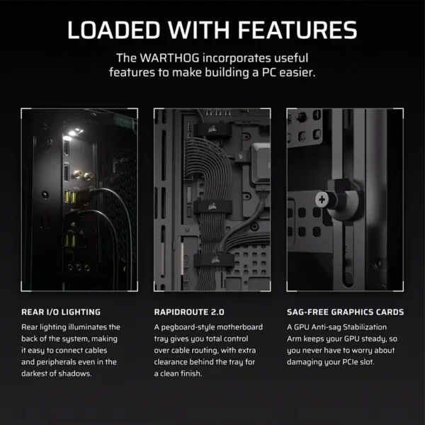 Layer299 CORSAIR - WARTHOG RS Airflow Mid-Tower PC Case - Tempered Glass - Black - CC-9011351-WW