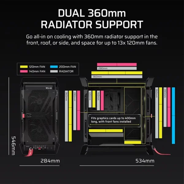 Layer301 CORSAIR - WARTHOG RS Airflow Mid-Tower PC Case - Tempered Glass - Black - CC-9011351-WW