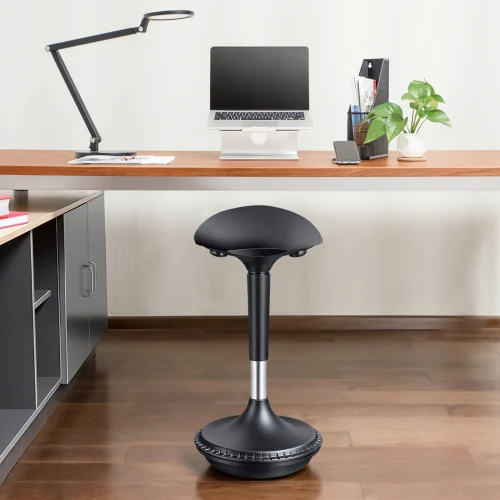 68eca72fa21e96e7d9b37e4f LUMIVIDA Ergonomic Height Adjustable Wobble Stool with Polyester Fiber Seat and Class 4 Gas Lift - CH04-1