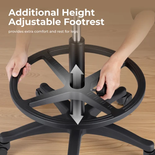 690c722131210271f6fd27ab LUMIVIDA Ergonomic Height Adjustable Active Sitting Stool with PU Leather and Class 3 Gas Lift - CH04-12