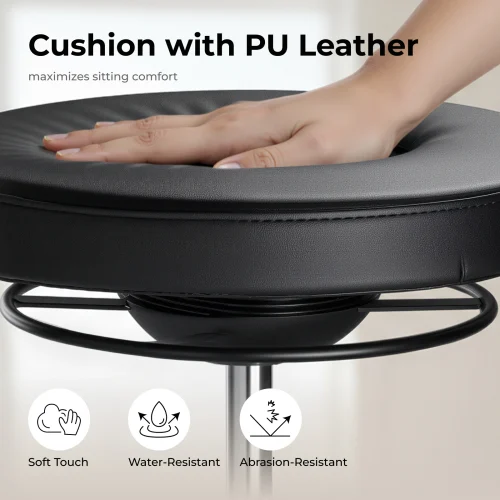 690c723031210271f6fd6c52 LUMIVIDA Ergonomic Height Adjustable Active Sitting Stool with PU Leather and Class 3 Gas Lift - CH04-12