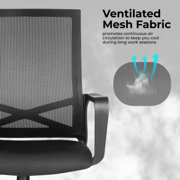 LUMIVIDA Ergonomic Mesh Office Chair with 150kg Capacity Class 3 Gas Lift and Adjustable Height - CH05-11