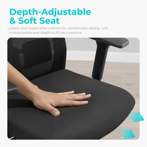 LUMIVIDA Premium High-Back Mesh Office Chair with Adjustable Headrest Lumbar Support and 150kg Capacity - CH05-8