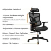 67beda2e3301df7a4ab906b3 (1) LUMIVIDA Ergonomic Office Chair with Adjustable Headrest Backrest Lumbar Support and 3D Armrests 150kg Capacity - CH10-10