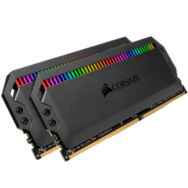 DOMINATOR_PLAT_RGB_01 CORSAIR Dominator Platinum RGB 16GB 2x8GB DDR4 3200MHz CL16 Desktop Memory Kit Black - CMT16GX4M2Z3200C16