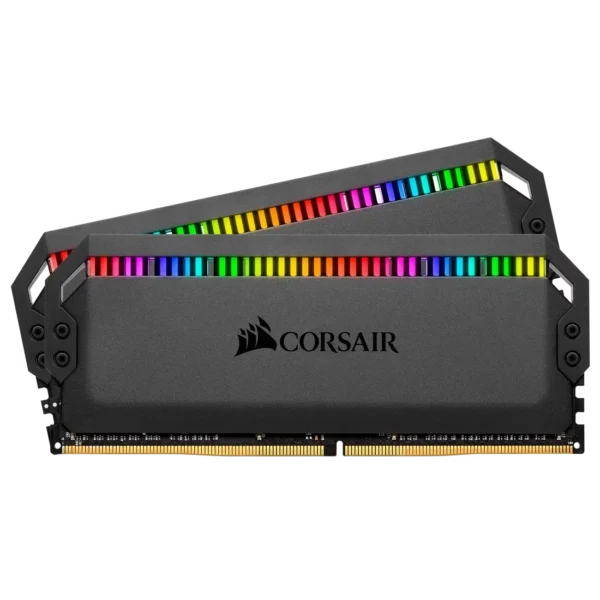 DOMINATOR_PLAT_RGB_02 CORSAIR Dominator Platinum RGB 16GB 2x8GB DDR4 3200MHz CL16 Desktop Memory Kit Black - CMT16GX4M2Z3200C16