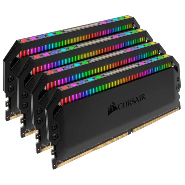 DOMINATOR_PLAT_RGB_03 CORSAIR Dominator Platinum RGB 32GB 4x8GB DDR4 3600MHz CL18 Desktop Memory Kit Black - CMT32GX4M4C3600C18
