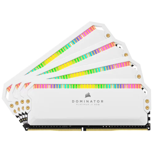 CORSAIR Dominator Platinum RGB White 32GB 4x8GB DDR4 3600MHz CL18 Desktop Memory Kit - CMT32GX4M4C3600C18W