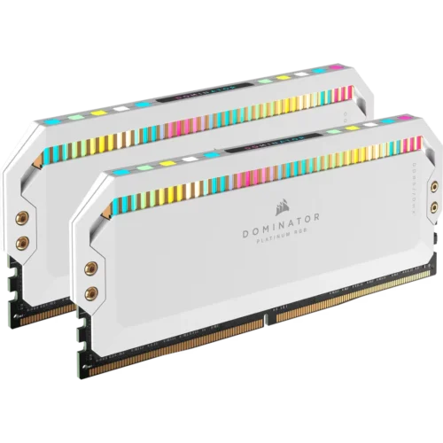 CORSAIR Dominator Platinum RGB 64GB 2x32GB DDR5 5200MHz CL40 Desktop Memory Kit White - CMT64GX5M2B5200C40W