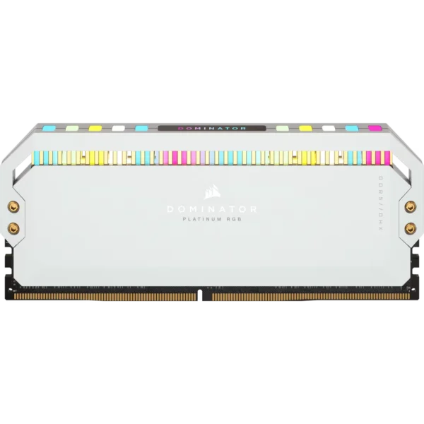 DOMINATOR_RGB_PLATINUM_WHT_DDR5_14 CORSAIR Dominator Platinum RGB 64GB 2x32GB DDR5 5200MHz CL40 Desktop Memory Kit White - CMT64GX5M2B5200C40W