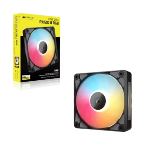 CORSAIR - RX120 II RGB 120mm PWM PC Fan - Magnetic Dome Bearing - Black - CO-9051057-WW