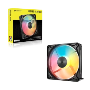 CORSAIR - RS120 II ARGB 120mm PWM Case Fan - Magnetic Dome Bearing - AirGuide Technology - Black - CO-9051069-WW