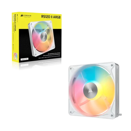 CORSAIR - RS120 II ARGB White 120mm PWM Fan Single Pack - CO-9051070-WW