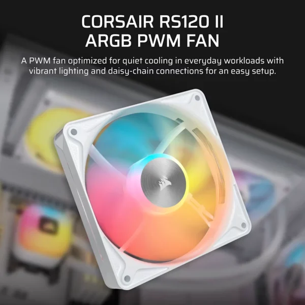 RS120_II_ARGB_White_Artboard02_AA_s7o2hr CORSAIR - RS120 II ARGB White 120mm PWM Fan Single Pack - CO-9051070-WW