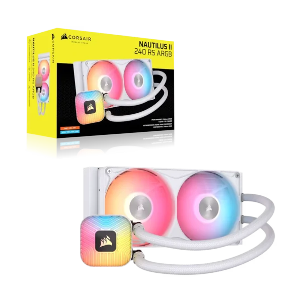NAUTILUS_II_240_RS_ARGB_White_Artboard08_AA_n7b8tl CORSAIR - NAUTILUS II 240 RS ARGB 240mm Liquid CPU Cooler - White - CW-9061048-WW