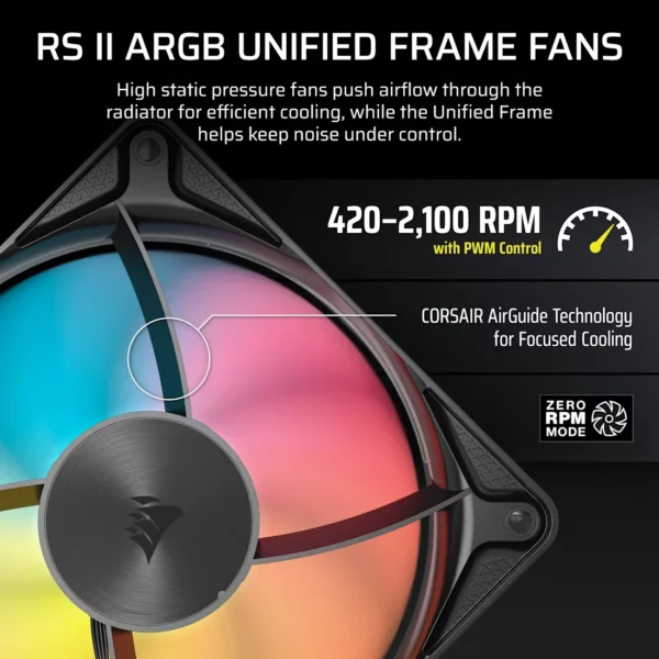 NAUTILUS_II_360_RS_ARGB_Black_Artboard04_AA_iboisb CORSAIR - NAUTILUS II 360 RS ARGB 360mm Liquid CPU Cooler - Black - CW-9061049-WW