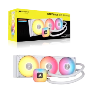 NAUTILUS_II_360_RS_ARGB_White_Artboard08_AA_u7yoto CORSAIR - NAUTILUS II 360 RS ARGB 360mm Liquid CPU Cooler - White - CW-9061050-WW