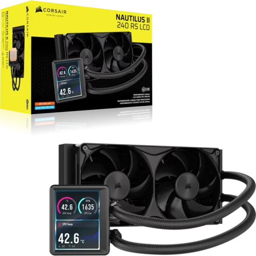 CORSAIR - NAUTILUS II 240 RS LCD - 240mm Liquid CPU Cooler - Black - CW-9061051-WW