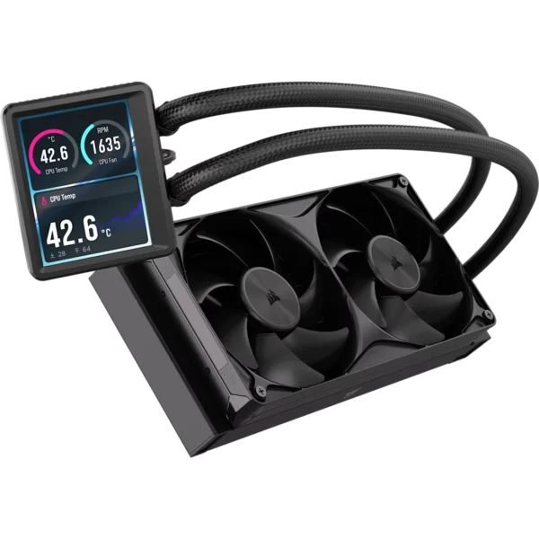 NAUTILUS_II_240_RS_LCD_BLK_01 CORSAIR - NAUTILUS II 240 RS LCD - 240mm Liquid CPU Cooler - Black - CW-9061051-WW