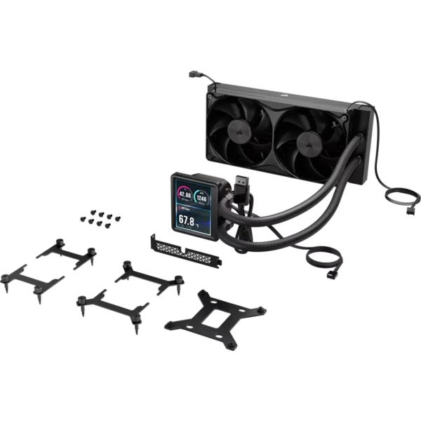 NAUTILUS_II_240_RS_LCD_BLK_10 CORSAIR - NAUTILUS II 240 RS LCD - 240mm Liquid CPU Cooler - Black - CW-9061051-WW
