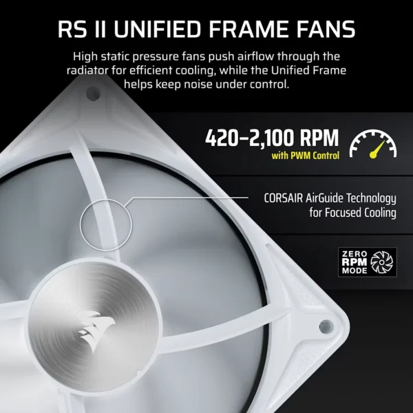 NAUTILUS_II_240_RS_LCD_WHT_05 CORSAIR - NAUTILUS II 240 RS LCD - White 240mm Liquid CPU Cooler - CW-9061052-WW