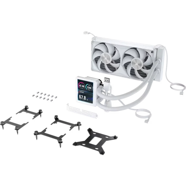 NAUTILUS_II_240_RS_LCD_WHT_10 CORSAIR - NAUTILUS II 240 RS LCD - White 240mm Liquid CPU Cooler - CW-9061052-WW