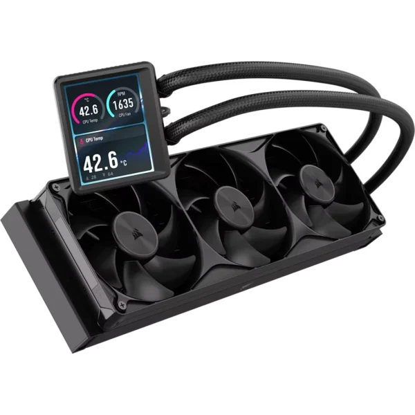 NAUTILUS_II_360_RS_LCD_BLK_01 CORSAIR Nautilus II 360 RS LCD 360mm Liquid CPU Cooler with FlowDrive 2S Pump and IPS Screen - CW-9061053-WW