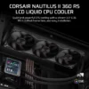 NAUTILUS_II_360_RS_LCD_BLK_02 CORSAIR Nautilus II 360 RS LCD 360mm Liquid CPU Cooler with FlowDrive 2S Pump and IPS Screen - CW-9061053-WW