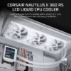 NAUTILUS_II_360_RS_LCD_WHT_02 CORSAIR NAUTILUS II 360 RS LCD White 360mm Liquid CPU Cooler with 3.5 Inch IPS Display - CW-9061054-WW
